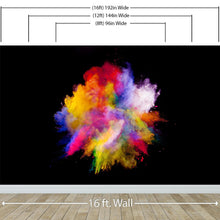 Load image into Gallery viewer, Wall Mural Decal Sticker Burst of Color Powder Abstract #6006
