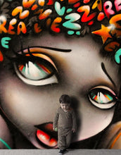 Cargar imagen en el visor de la galería, Graffiti Art Wall Mural Decal Sticker of Girl #6007
