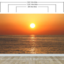 Carregar imagem no visualizador da galeria, Sunset Over Ocean Wall Mural Decal Sticker #6008
