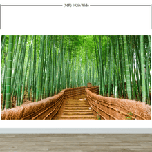 Carregar imagem no visualizador da galeria, Japanese Bamboo Forest Arashiyama Woods Wall Mural #6043
