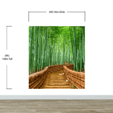 Cargar imagen en el visor de la galería, Japanese Bamboo Forest Arashiyama Woods Wall Mural #6043
