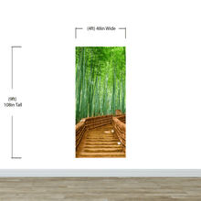 Cargar imagen en el visor de la galería, Japanese Bamboo Forest Arashiyama Woods Wall Mural #6043
