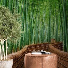 Cargar imagen en el visor de la galería, Japanese Bamboo Forest Arashiyama Woods Wall Mural #6043
