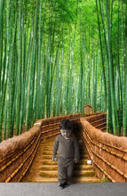 Carregar imagem no visualizador da galeria, Japanese Bamboo Forest Arashiyama Woods Wall Mural #6043
