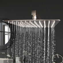 Carregar imagem no visualizador da galeria, Shower Faucet Set Anti-scald Shower Fixtures with Rough-in Pressure Balanced Valve and Embedded Box, Wall Mounted Rain Shower System
