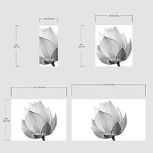 Cargar imagen en el visor de la galería, Black and White Lotus Flower Wall Mural #6116
