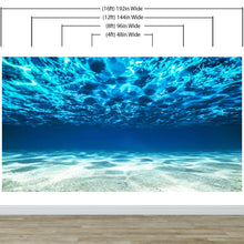 Load image into Gallery viewer, Underwater Wallpaper. View of Tropical Beach Wall Mural #6124
