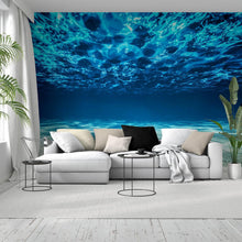 Load image into Gallery viewer, Underwater Wallpaper. View of Tropical Beach Wall Mural #6124
