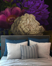 Load image into Gallery viewer, Melancholy Flower Wall Mural. Black background. #6130
