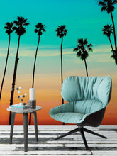 Load image into Gallery viewer, California SoCal Tropical Sunset Palm Trees Large Wall Mural. #6139
