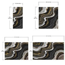 Load image into Gallery viewer, Black and Gold Abstract Marble Stone Pattern Peel and Stick Wallpaper. #6146
