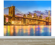 Cargar imagen en el visor de la galería, New York City Brooklyn Bridge Wall Mural Decal Sticker. #6149
