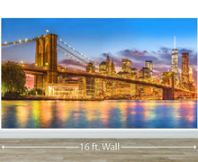 Cargar imagen en el visor de la galería, New York City Brooklyn Bridge Wall Mural Decal Sticker. #6149
