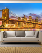 Cargar imagen en el visor de la galería, New York City Brooklyn Bridge Wall Mural Decal Sticker. #6149
