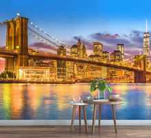 Cargar imagen en el visor de la galería, New York City Brooklyn Bridge Wall Mural Decal Sticker. #6149
