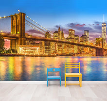 Cargar imagen en el visor de la galería, New York City Brooklyn Bridge Wall Mural Decal Sticker. #6149
