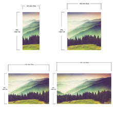 Load image into Gallery viewer, Colorful Foggy Mountain Forest View Wall Mural | Peel and Stick Wallpaper. #6159
