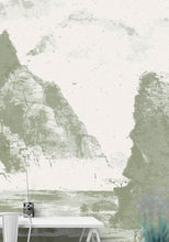 Carregar imagem no visualizador da galeria, Shan Shui Traditional Chinese Mountain Landscape Scenery Painting Wall Mural. #6178
