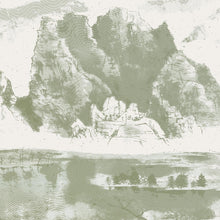 Cargar imagen en el visor de la galería, Shan Shui Traditional Chinese Mountain Landscape Scenery Painting Wall Mural. #6178
