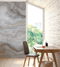 Cargar imagen en el visor de la galería, White Marble Stone Granite Slate Peel and Stick Wallpaper | Removable Wall Mural #6180
