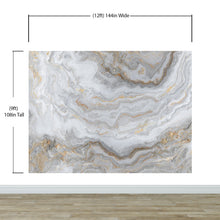 Cargar imagen en el visor de la galería, White Marble Stone Granite Slate Peel and Stick Wallpaper | Removable Wall Mural #6180
