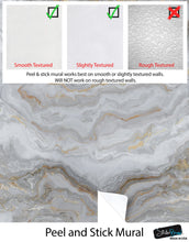 Load image into Gallery viewer, White Marble Stone Granite Slate Peel and Stick Wallpaper | Removable Wall Mural #6180
