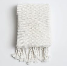 Carregar imagem no visualizador da galeria, Ozarke Organic Cotton Comfy Knit Throw Blanket Extra Large 54 x 72 inches
