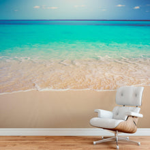 Cargar imagen en el visor de la galería, Tropical White Sand Paradise Beach Ocean Wave Scenery Wall Mural. #6201
