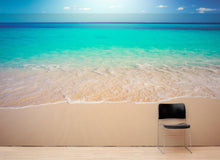Carregar imagem no visualizador da galeria, Tropical White Sand Paradise Beach Ocean Wave Scenery Wall Mural. #6201
