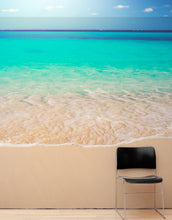 Cargar imagen en el visor de la galería, Tropical White Sand Paradise Beach Ocean Wave Scenery Wall Mural. #6201
