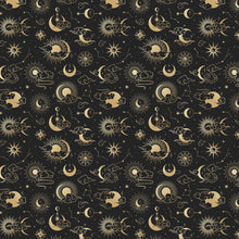 Carregar imagem no visualizador da galeria, Astronomy Pattern Peel and Stick Wallpaper. Stars, Sun, Moon and Cloud. Removable Wall Mural #6208
