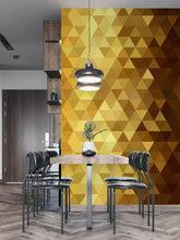 Load image into Gallery viewer, Gold Poly Triangle Geometric Elegant Peel and Stick Wallpaper | Removable Wall Mural #6209
