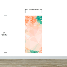 Cargar imagen en el visor de la galería, Geometric Pink Flower Pattern Peel and Stick Wallpaper | Removable Wall Mural #6211
