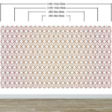 Carregar imagem no visualizador da galeria, Modern Geometric Shape 3D Hexagon Bronze Lines Peel and Stick Wallpaper | Removable Wall Mural #6213
