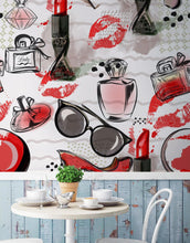 Cargar imagen en el visor de la galería, Fashion Cosmetic Make-up Peel and Stick Wallpaper | Removable Wall Mural #6214
