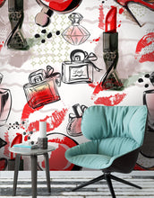 Cargar imagen en el visor de la galería, Fashion Cosmetic Make-up Peel and Stick Wallpaper | Removable Wall Mural #6214
