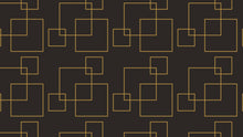 Cargar imagen en el visor de la galería, Dark Brown and Gold Square Geometric Pattern Peel and Stick Wallpaper | Removable Wall Mural #6215
