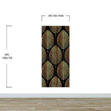 Load image into Gallery viewer, Gold Leave Autumn Pattern Peel and Stick Wallpaper | Removable Wall Mural #6217
