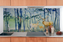 Cargar imagen en el visor de la galería, Deer Family in Snow Forest Peel and Stick Wallpaper | Removable Wall Mural. #6218
