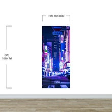 Load image into Gallery viewer, Tokyo Japan Retro 80&#39;s Synth Wave Pop Style CyberPunk Wall Mural. #6248
