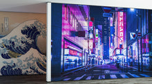 Load image into Gallery viewer, Tokyo Japan Retro 80&#39;s Synth Wave Pop Style CyberPunk Wall Mural. #6248
