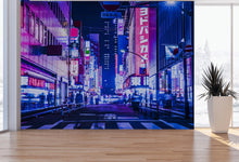 Load image into Gallery viewer, Tokyo Japan Retro 80&#39;s Synth Wave Pop Style CyberPunk Wall Mural. #6248
