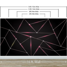 Load image into Gallery viewer, Luxury Polygonal Triangle Pattern Lines Shape. Peel and Stick Wall Mural. #6251
