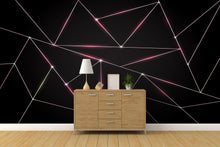 Cargar imagen en el visor de la galería, Luxury Polygonal Triangle Pattern Lines Shape. Peel and Stick Wall Mural. #6251
