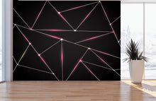 Carregar imagem no visualizador da galeria, Luxury Polygonal Triangle Pattern Lines Shape. Peel and Stick Wall Mural. #6251
