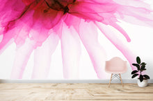 Load image into Gallery viewer, Pink Flower Watercolor Alcohol Ink Stain Abstract Design. Peel and Stick Wall Mural. #6252
