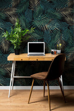 Cargar imagen en el visor de la galería, Tropical Palm Leave Pattern Peel and Stick Wall Mural. #6264
