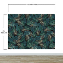 Cargar imagen en el visor de la galería, Tropical Palm Leave Pattern Peel and Stick Wall Mural. #6264
