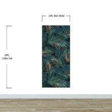 Cargar imagen en el visor de la galería, Tropical Palm Leave Pattern Peel and Stick Wall Mural. #6264
