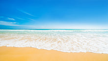 Carregar imagem no visualizador da galeria, Bright Afternoon Blue Skies Ocean Beach Wave Wall Mural. #6272
